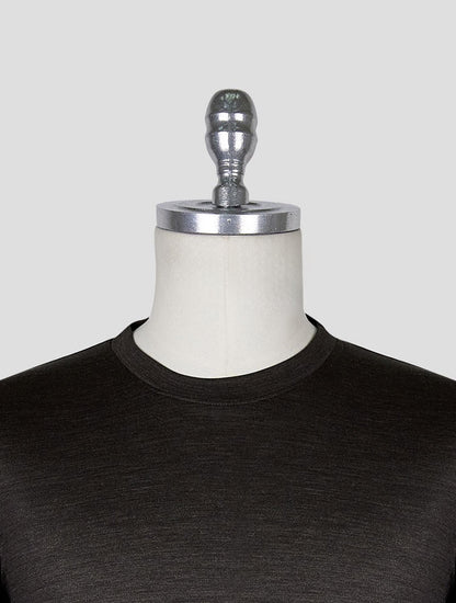 Marco Pescarolo Dark Brown Virgin Wool T-Shirt