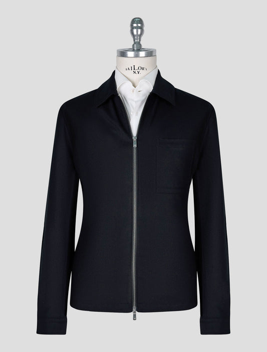 Marco Pescarolo Black Virgin Wool Cashmere Ea Coat