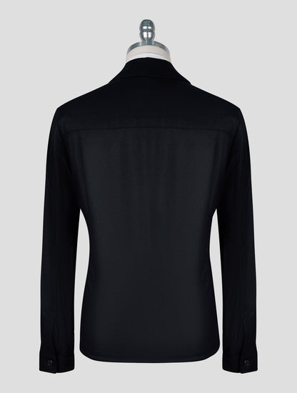 Marco Pescarolo Black Virgin Wool Cashmere Ea Coat