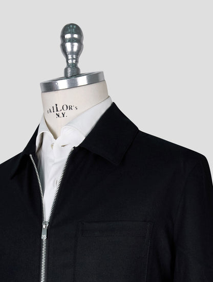 Marco Pescarolo Black Virgin Wool Cashmere Ea Coat