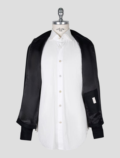 Marco Pescarolo Black Virgin Wool Cashmere Ea Coat