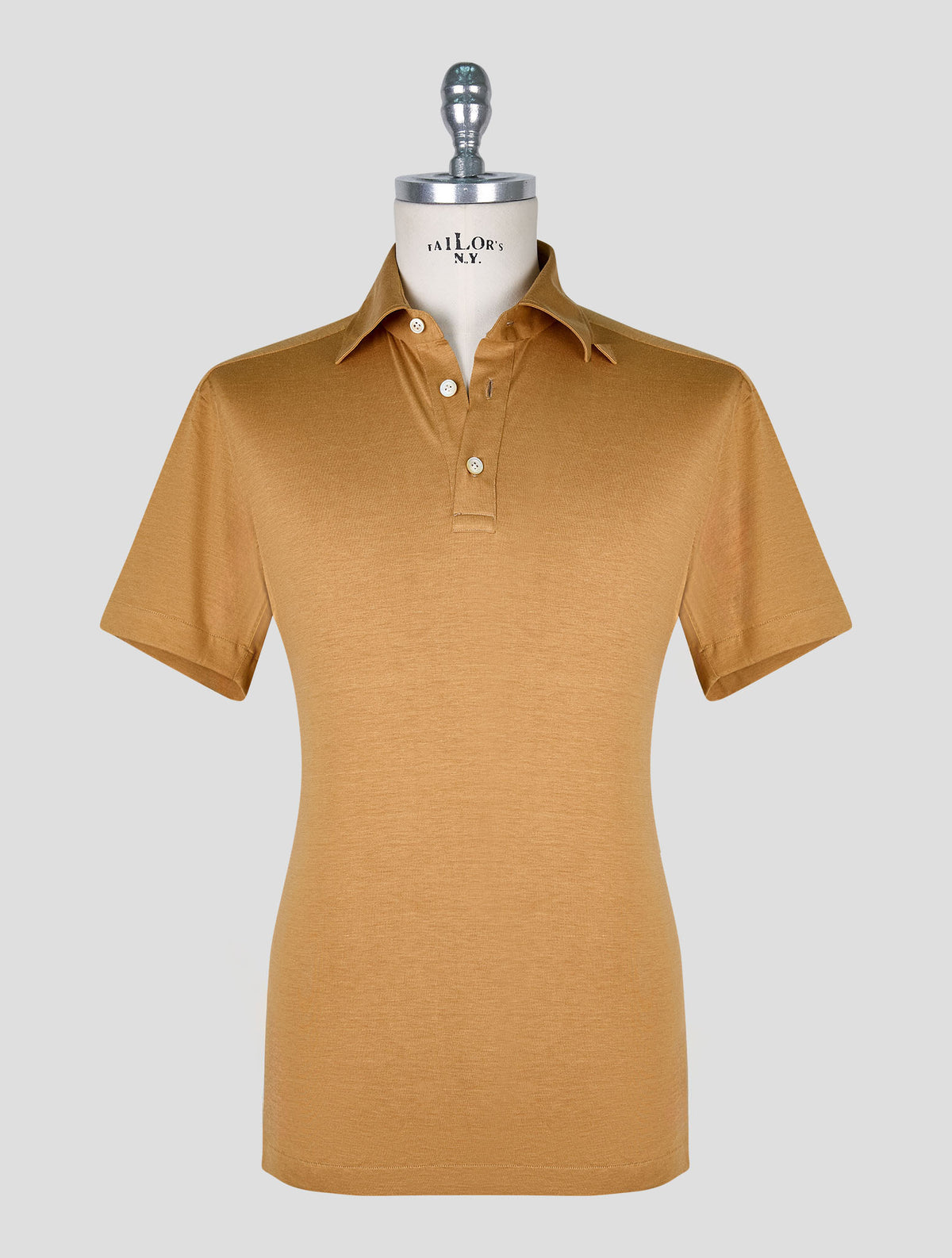 Kiton Camel Silk Cotton Positano Polo