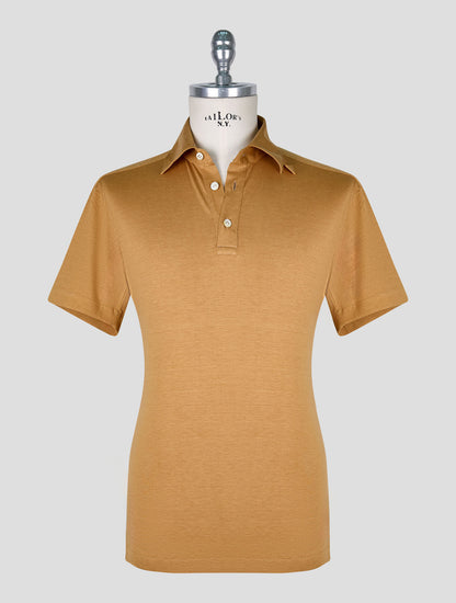 Kiton Camel Silk Cotton Positano Polo