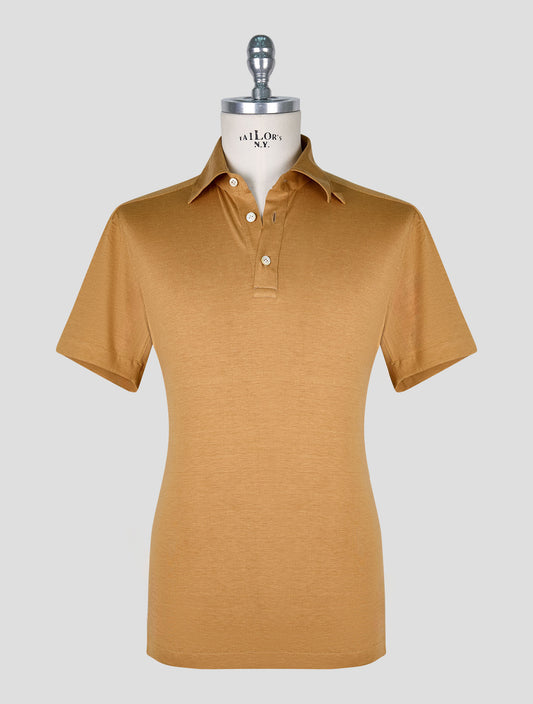 Kiton Camel Silk Cotton Positano Polo