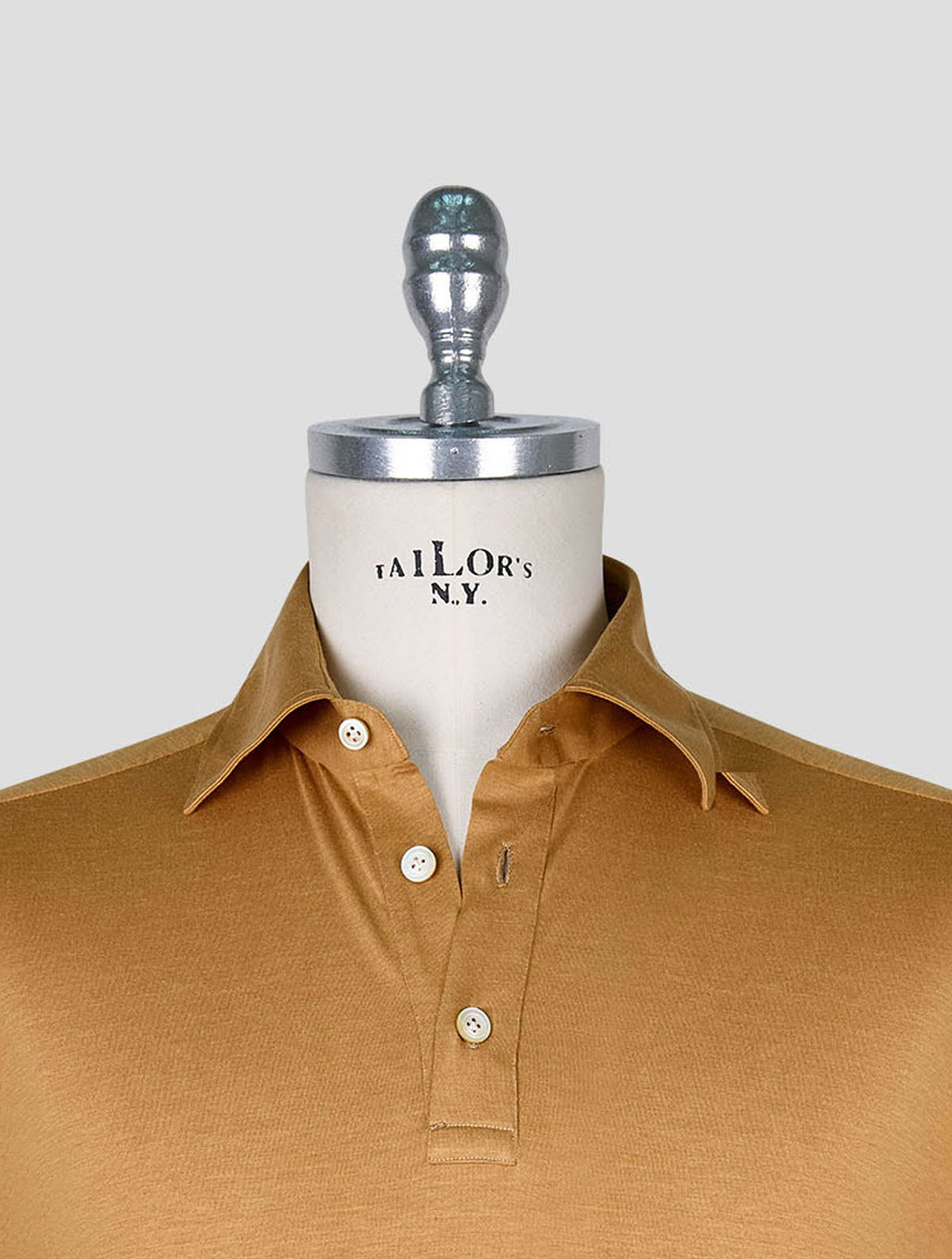 Kiton Camel Silk Cotton Positano Polo