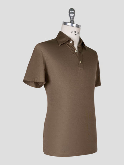 Kiton Brown Silk Cotton Positano Polo
