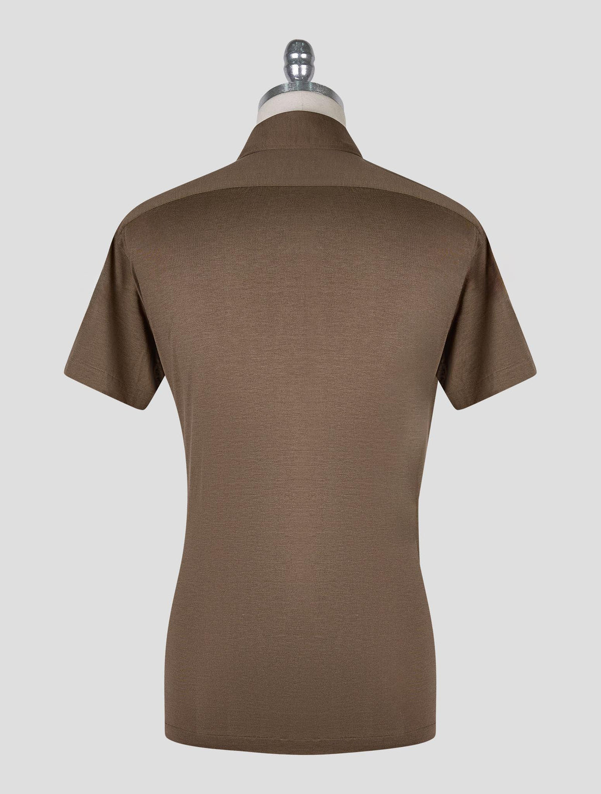 Kiton Brown Silk Cotton Positano Polo