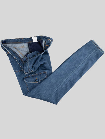 KNT Kiton Blue Cotton Pe Jeans Cargo