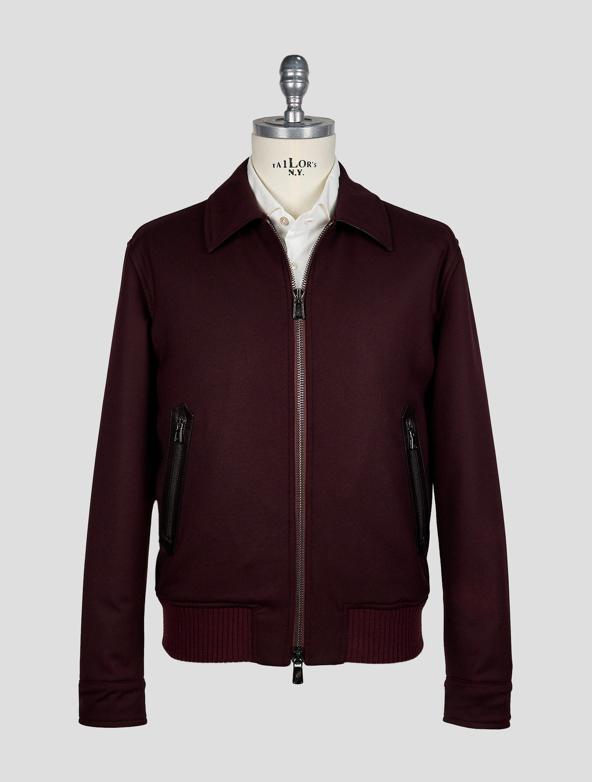 Isaia Wine Wool Ea Pa Coat