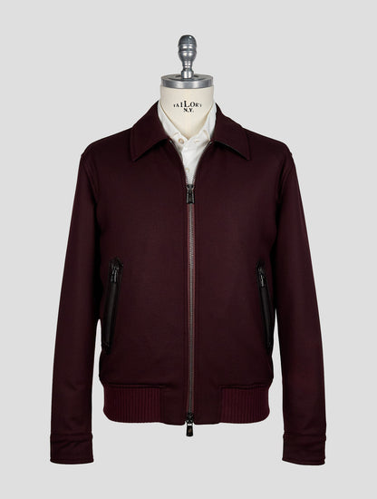 Isaia Wine Wool Ea Pa Coat