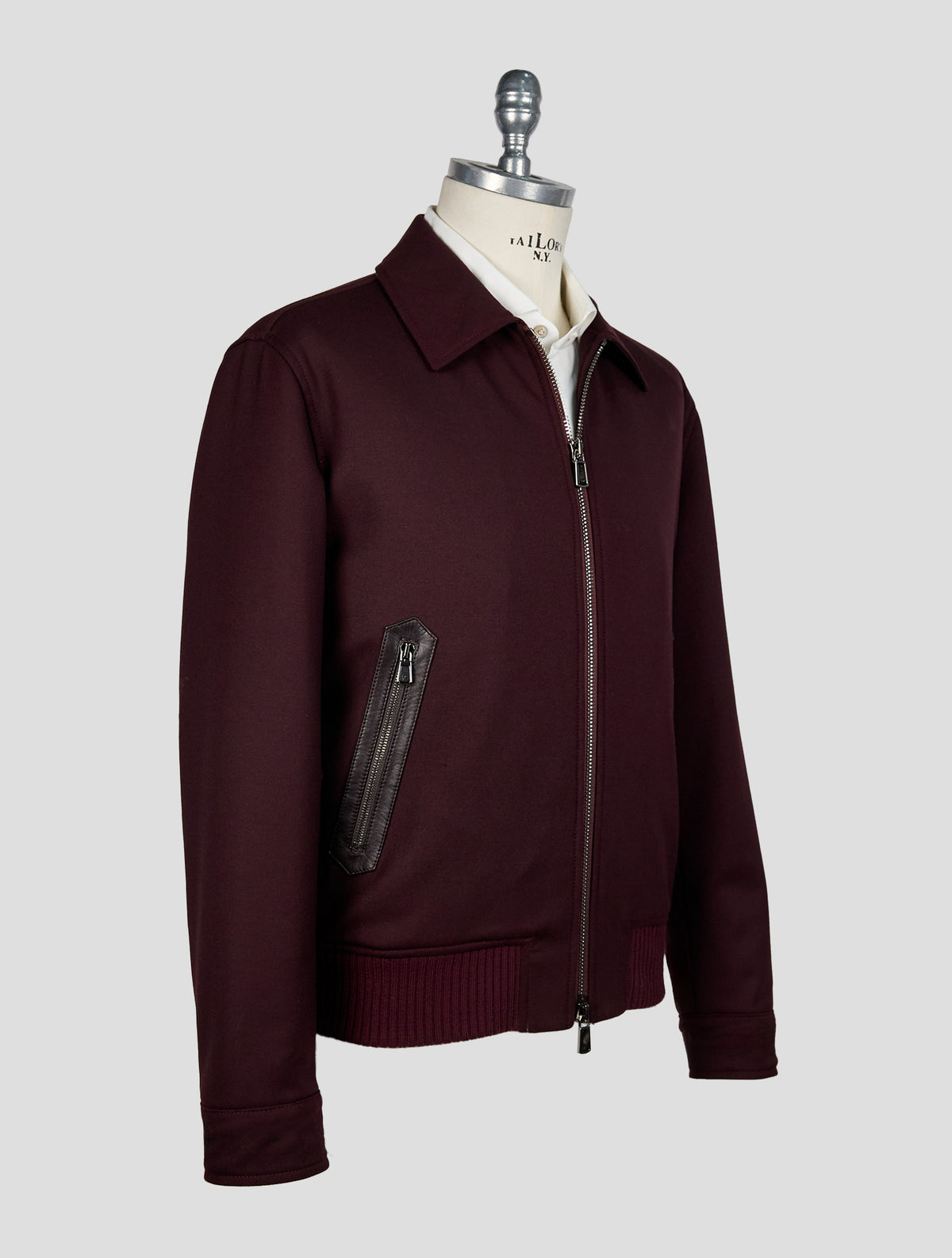 Isaia Wine Wool Ea Pa Coat