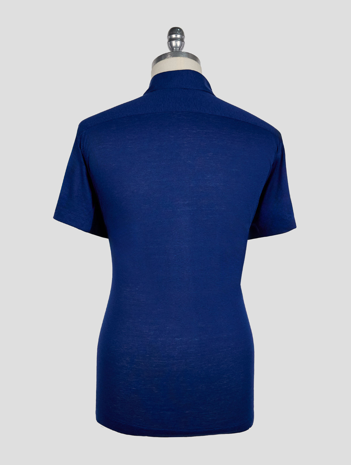 Kiton Electric Blue Lyocell Cotton Linen Polo Positano