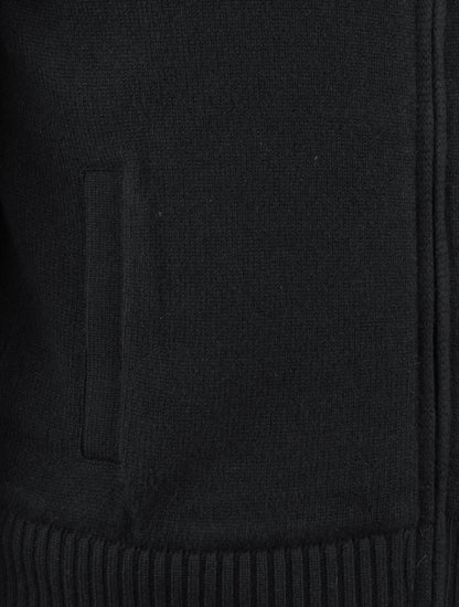 Barba Napoli crni kašmir umjetno krzno pl džemper