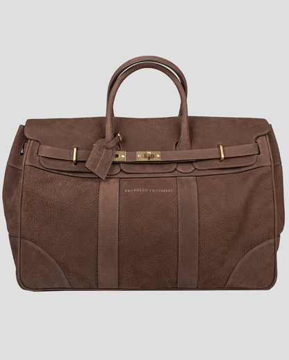 Brunello CucinelliブラックレザーTravelbag