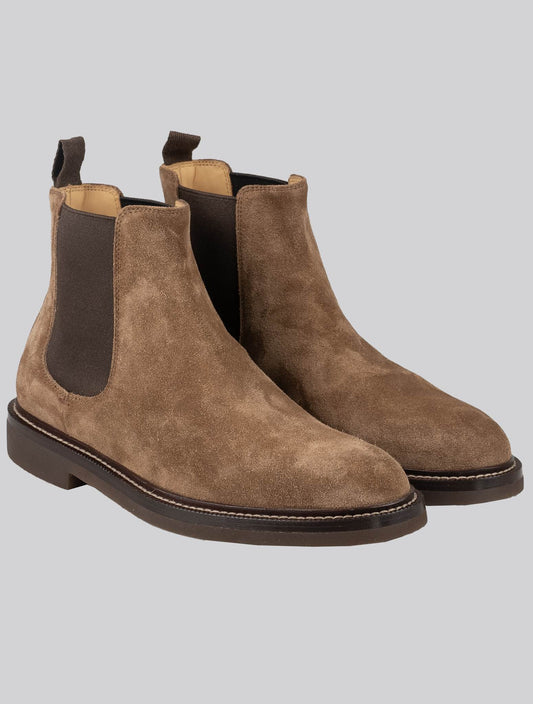 Brunello Cucinelli brun læder Suede Støvler