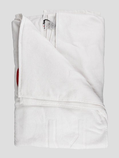 Kiton White Cotton Beach Towels 100x200cm