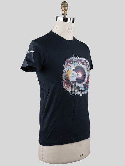 Sartorio napoli blue navy cotton special edition t-shirt