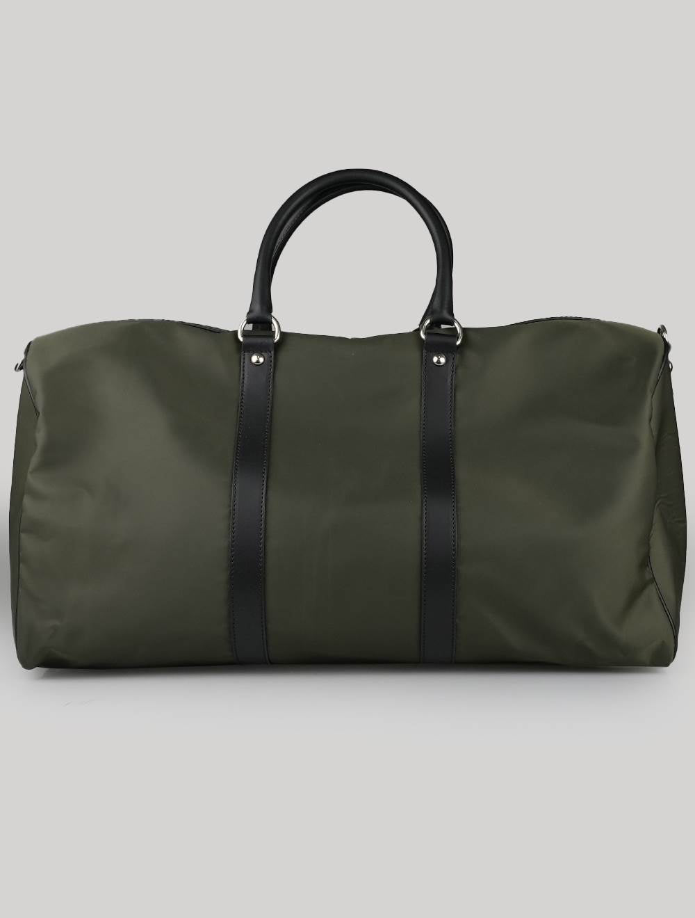 Kiton Green Pl Leather Travel Bag