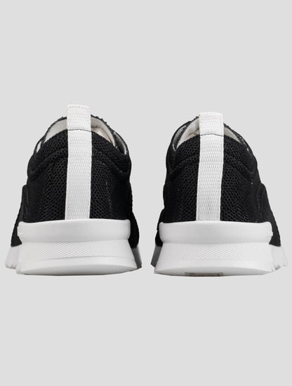 Kiton Black Cotton Ea Sneakers
