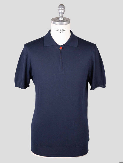 Kiton Blue Navy Cotton Polo