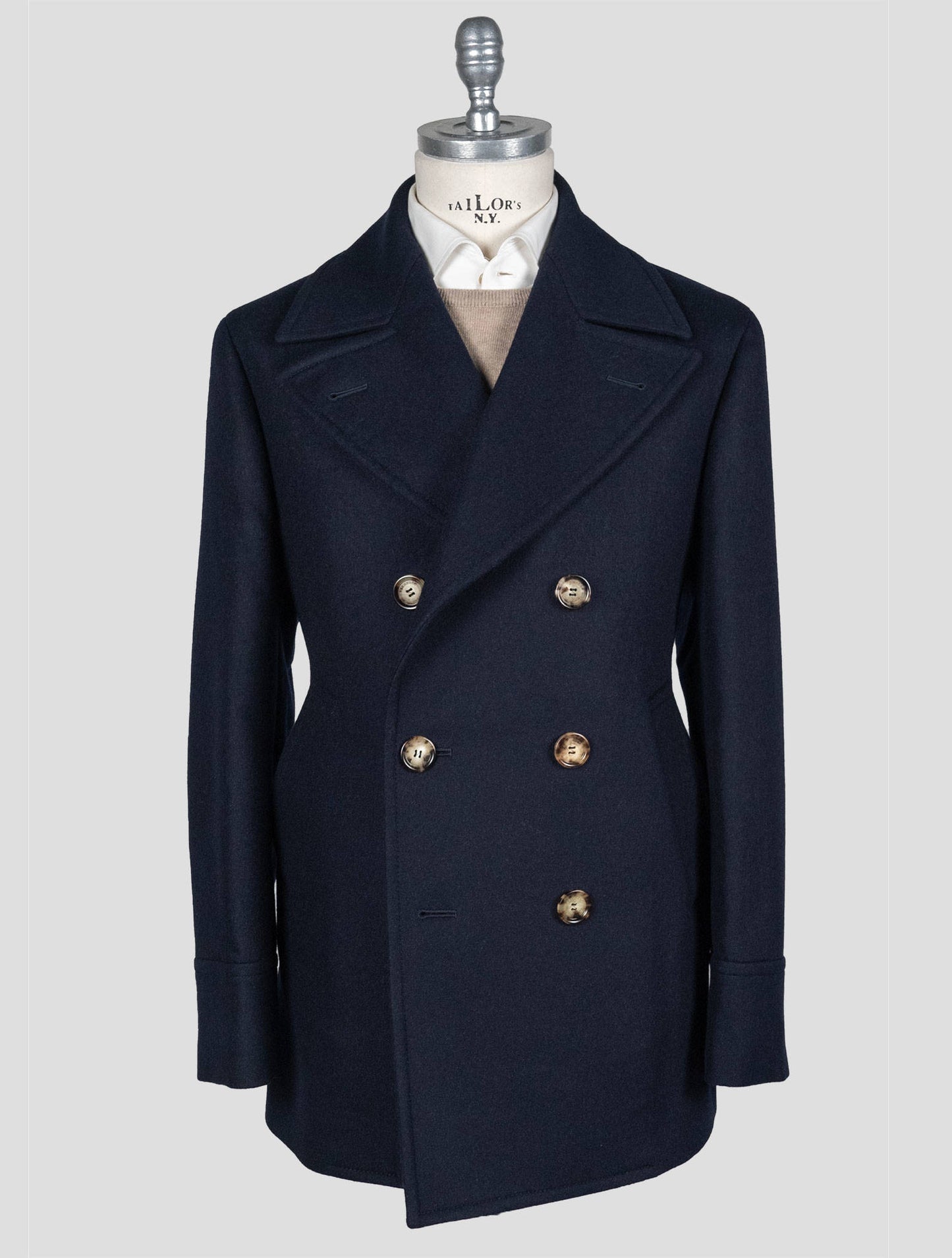 Brunello Cucinelli Dark Blue Wool Coat