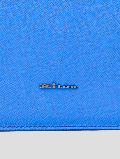 Kiton Light Blue Leather Document Holder