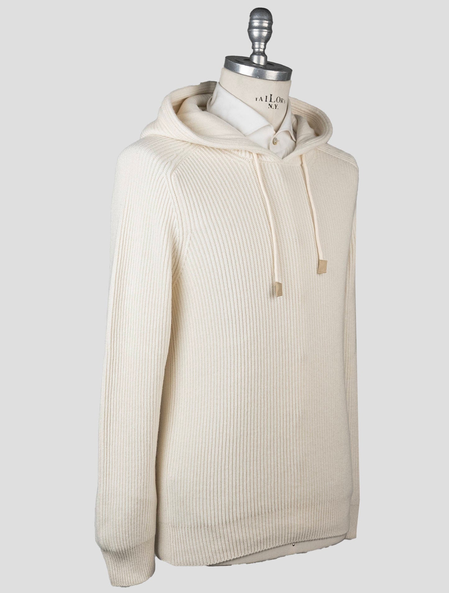 Gran Sasso White Cashmere Sweater