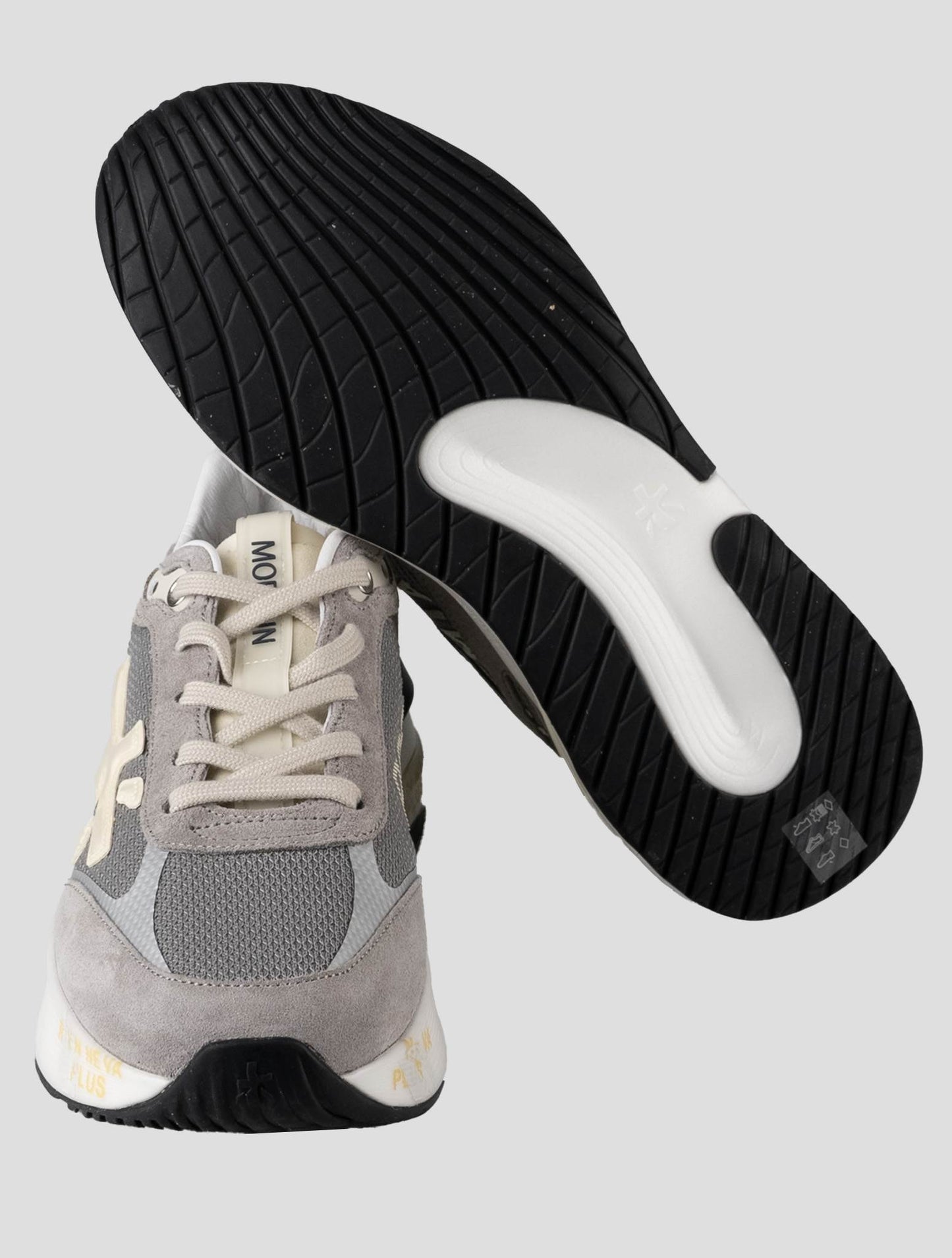 أحذية رياضية Premiata من الجلد الرمادي المدبوغ Pa
