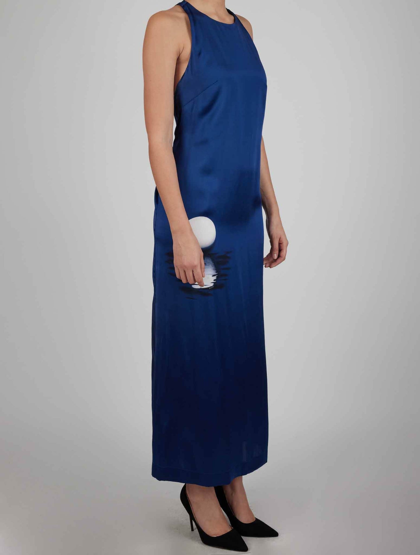 Kiton Blue Silk Dress