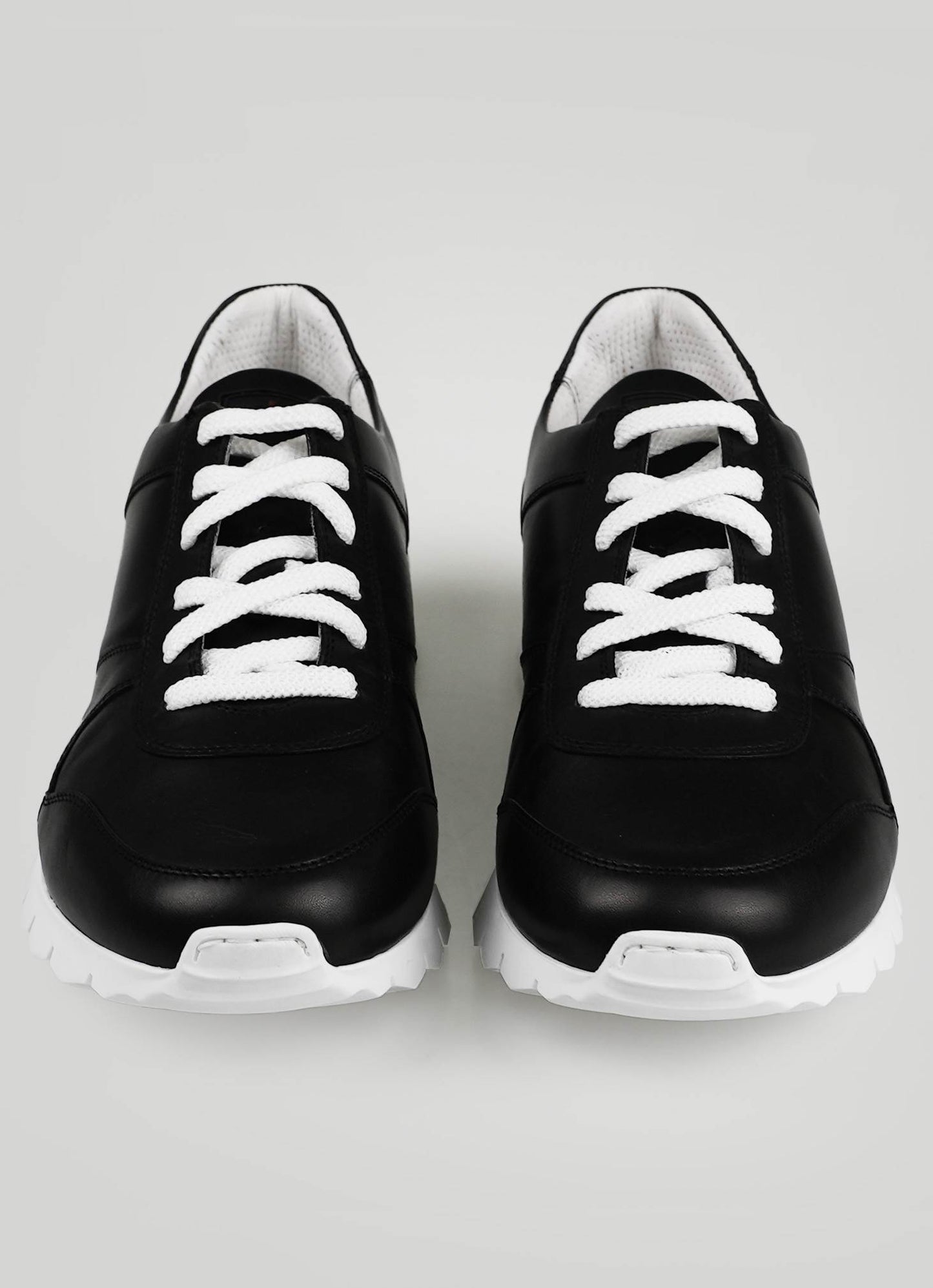 Kiton sort læder sneakers