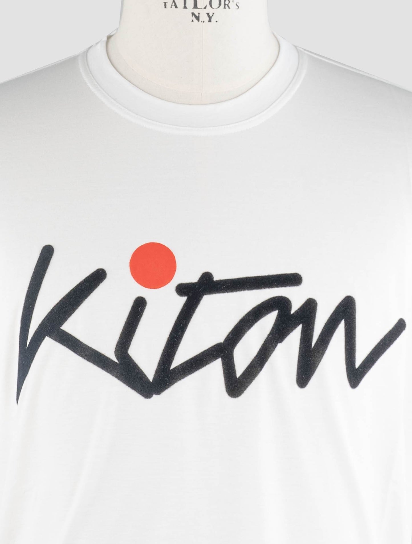 Kiton hvit bomull T-shirt