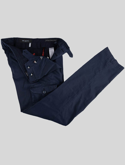 Pantalon cargo en coton bleu Kiton