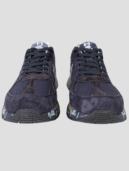 Premiata Blue Pa Leather Suede Pu Sneakers