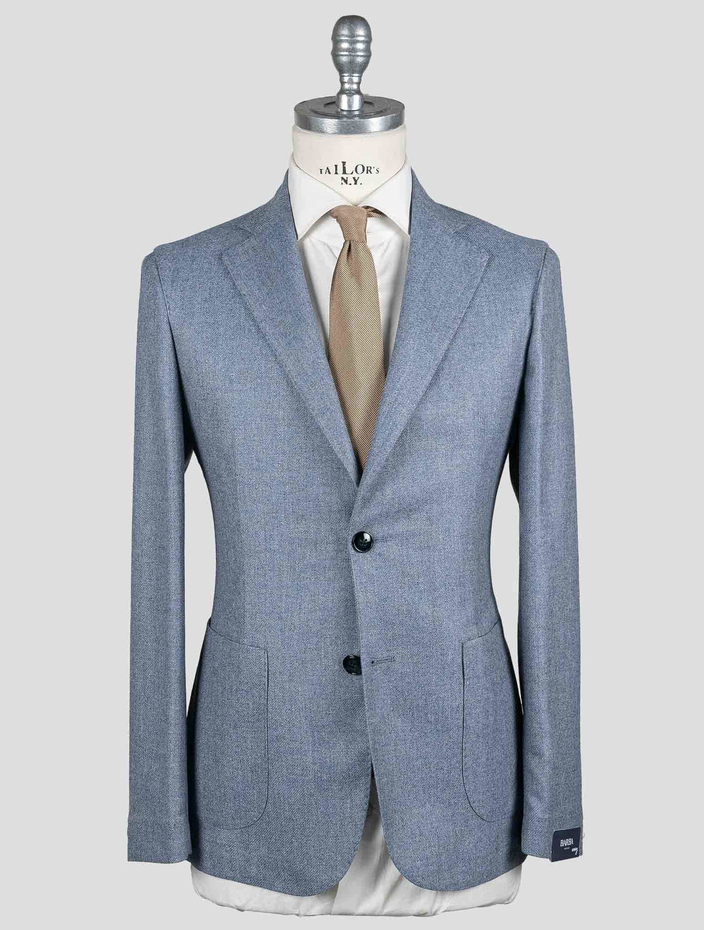 Barba Napoli Light Blue Wool Cashmere Blazer