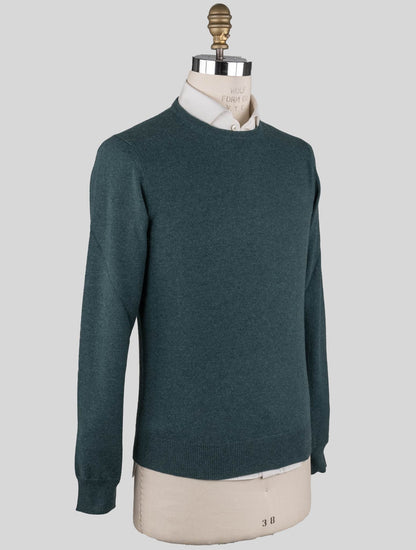 Зеленый кашемировой свитер Malo с круглым вырезом