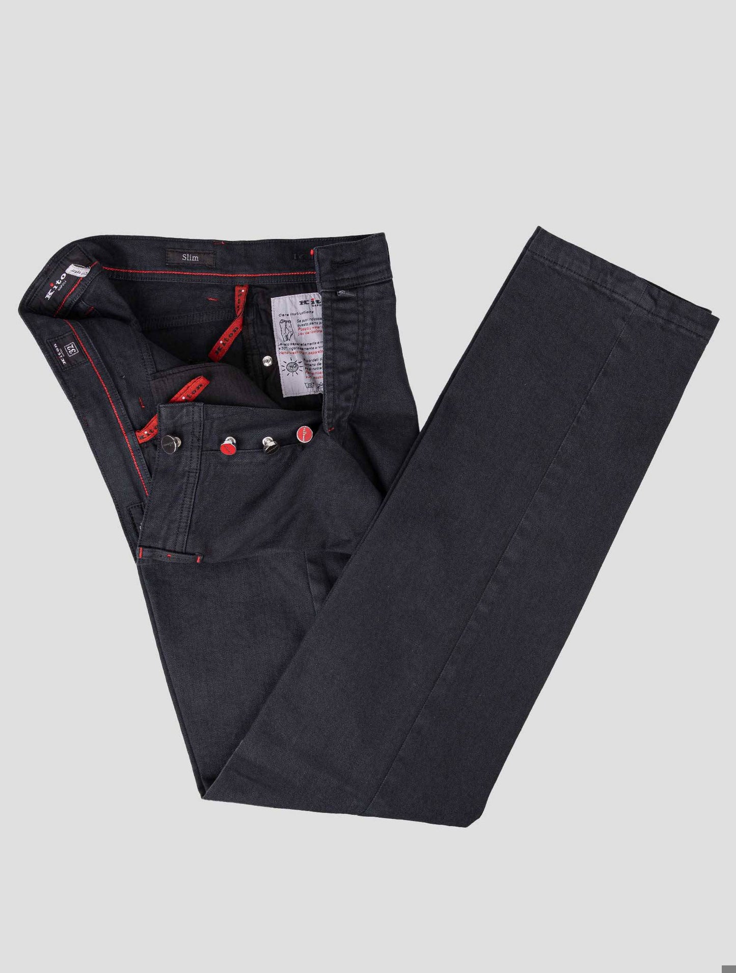 Kiton Black Cotton Ea Jeans