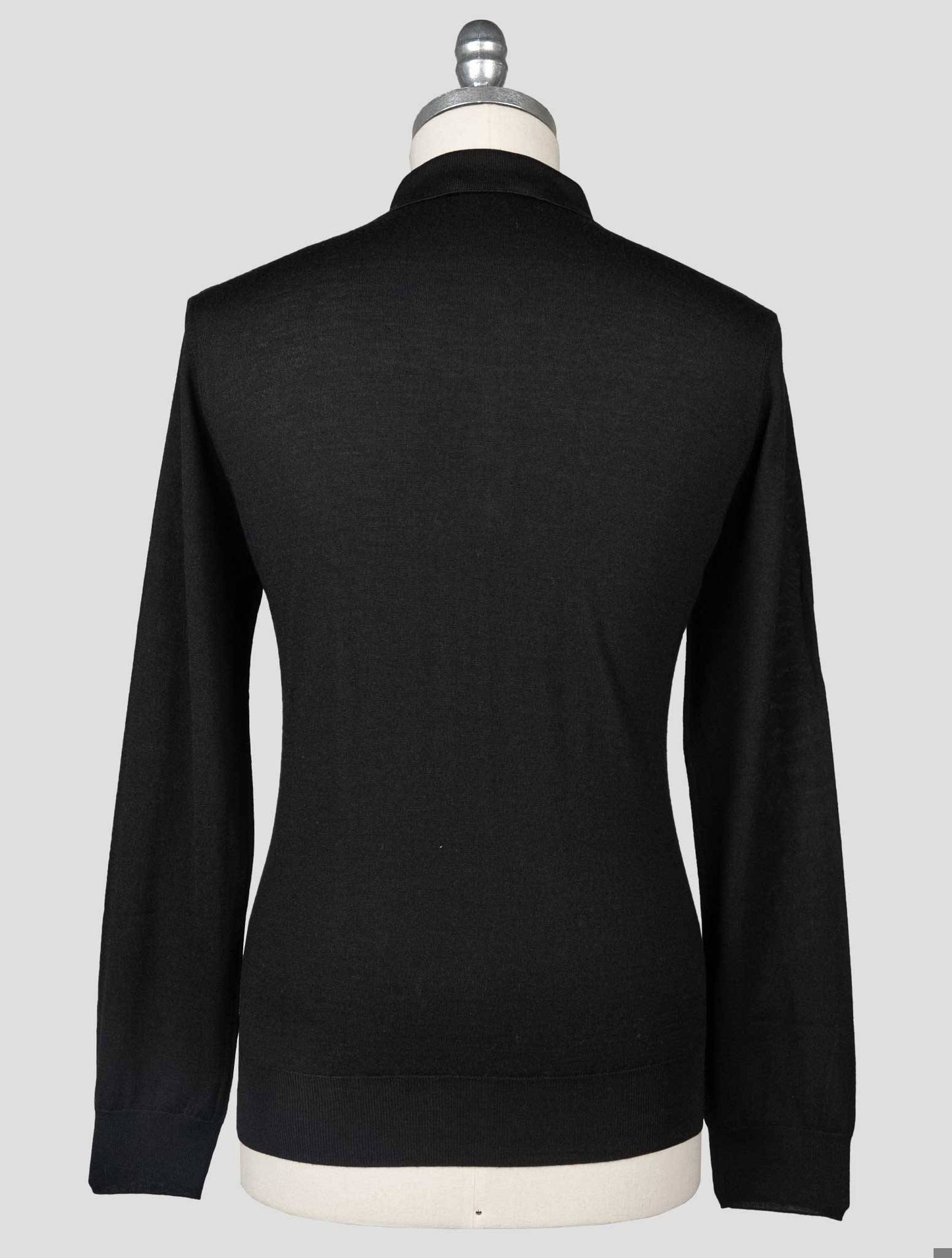 Zilli Svart Grön Ull Silk Cashmere Sweater Polo