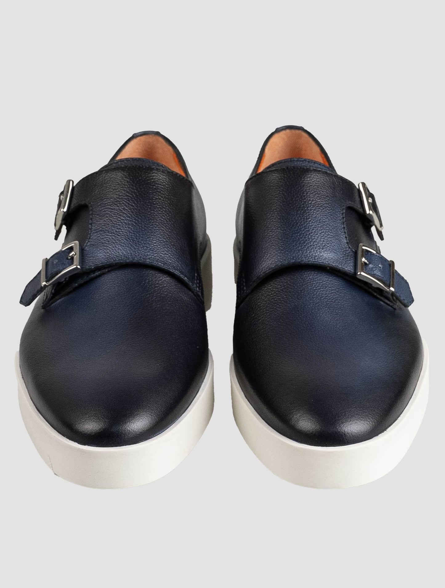 Loafers de couro azul Santoni
