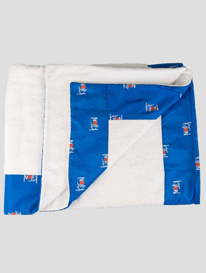 Kiton White Light Blue Cotton Pl Beach Towels