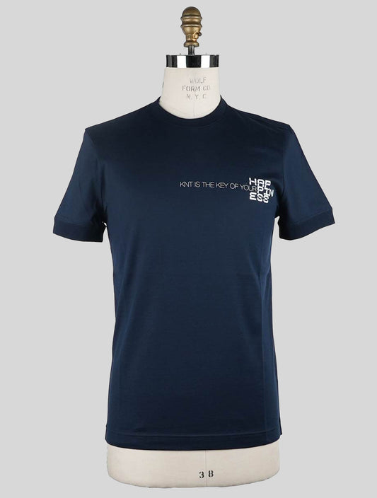 KNT Kiton Dark Blue Cotton T-Shirt