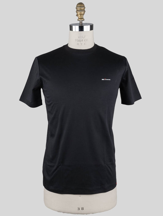 Kiton černá bavlněná tričko
