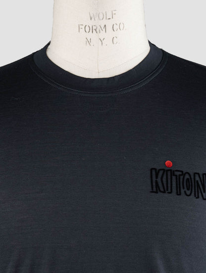Kiton Svart bomull T-shirt