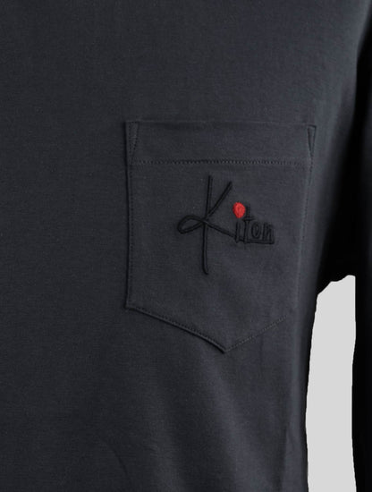 T-shirt à manches longues en coton gris Kiton