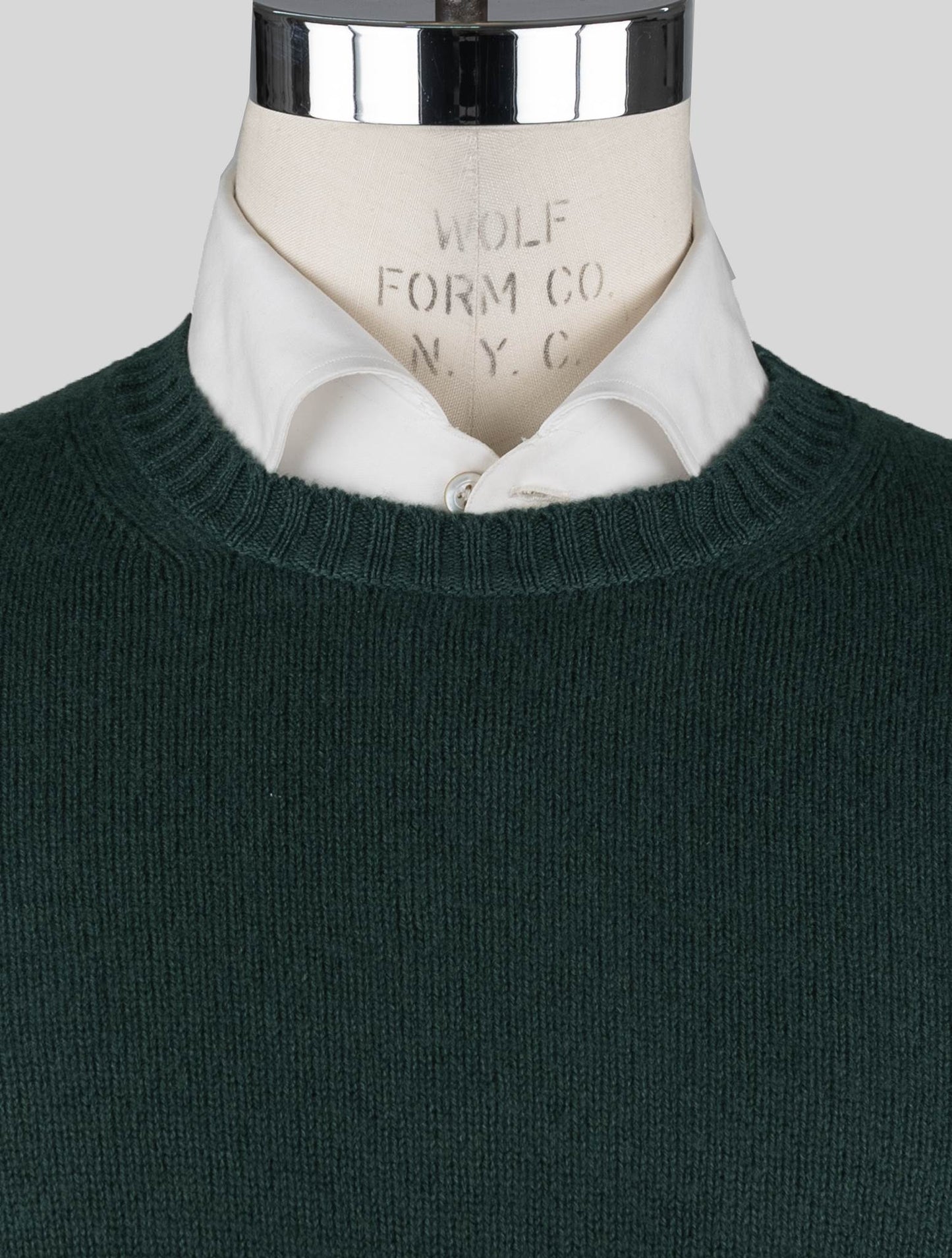 Malo Green Virgin Wool Sweater Crewneck