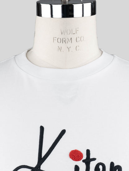 T-shirt de algodão branco Kiton
