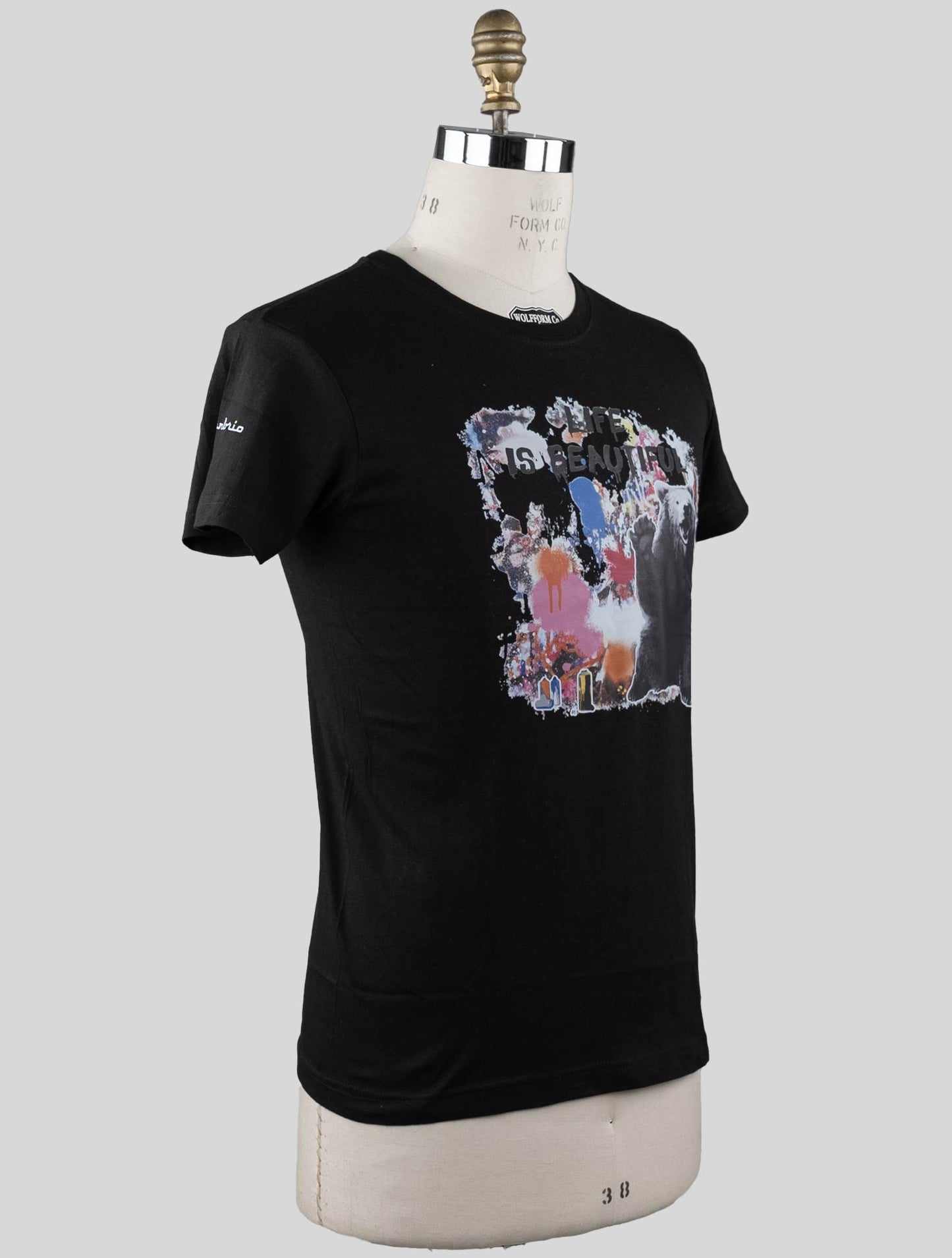 Sartorio Napoli 블랙 코튼 티셔츠 스페셜 에디션