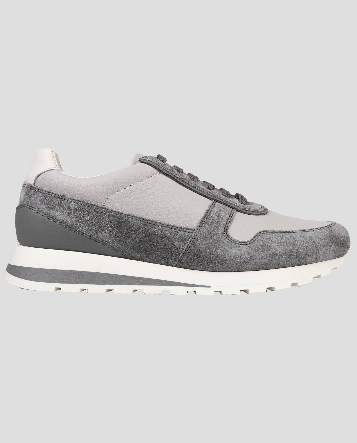 Brunello Cucinelli Gray Leather Sneakers