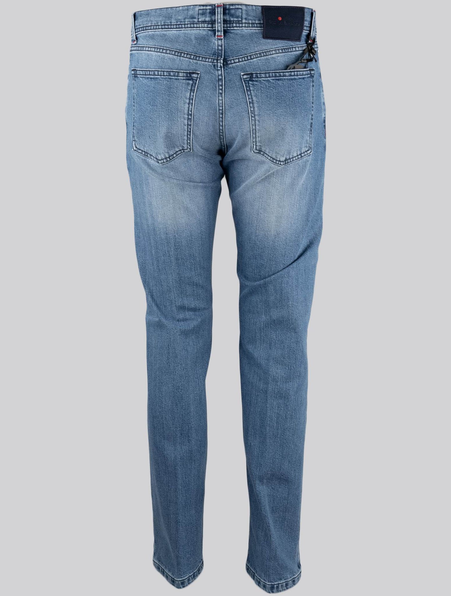 Kiton Blauw Katoen Ea Jeans