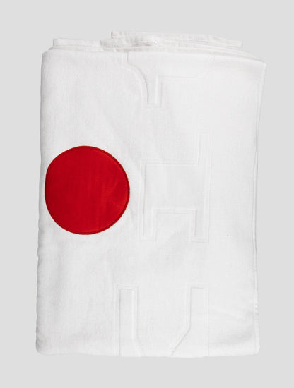 Kiton White Cotton Beach Towels 100x200cm