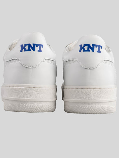 KNT Kiton Baskets en Cuir Blanc Édition Spéciale